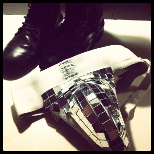 bootsprivate:  love that disco jock i’m going to make one of those one day and wear it out when i feel a bit more comfortable with my body that jock and my beloved boots (my profile pic) the only uniform i will need on a night out 