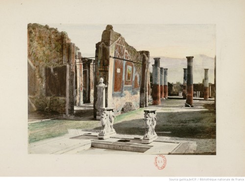 Ancient pictures of Pompeii made by anonymous voyagers between the years 1870-1880. The coloring of 