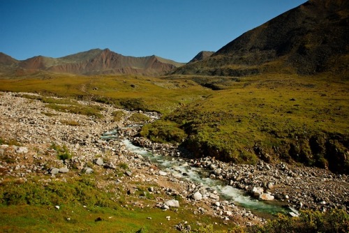 Shumak Pass in the Eastern Sayan Mountains (Russia).