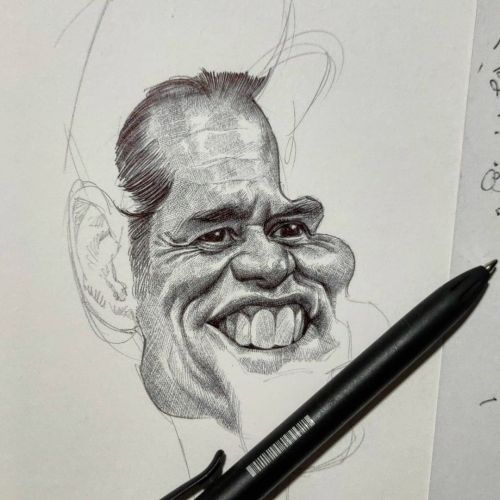 Getting there… #ballpointpen #ballpointpendrawing #ballpointpenart#jimcarrey #jimcarreyfans