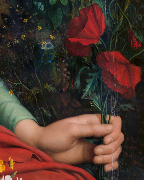 mysteriousartcentury:Louis Janmot (1814-1892), Flower of the Fields (Fleurs des champs), 1845, oil o