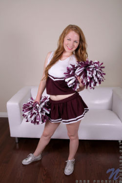 Roarin-Monkey:  Bree Phoenix Supple Redhead Teen Cheerleader Shakes Off Her Outfit