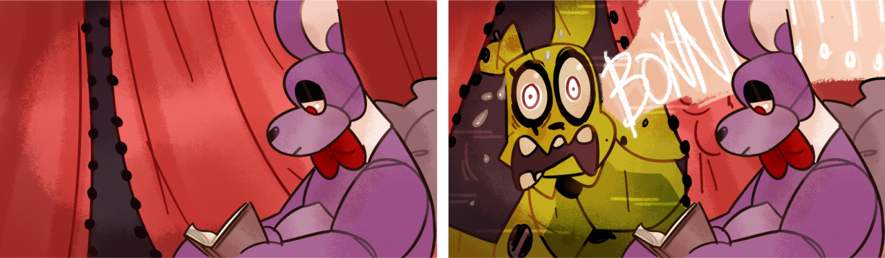 fazbear-and-friends:  PART 1 || PART 2Springtrap identity crisis