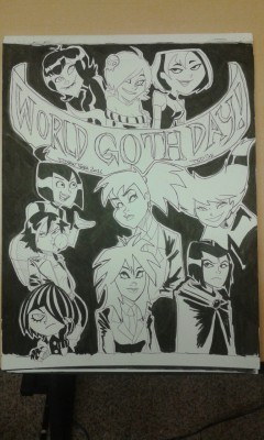 Thatkaijunerd:  It’s World Goth Day Or Whatever So I Drew My Favorite Goth Characters.