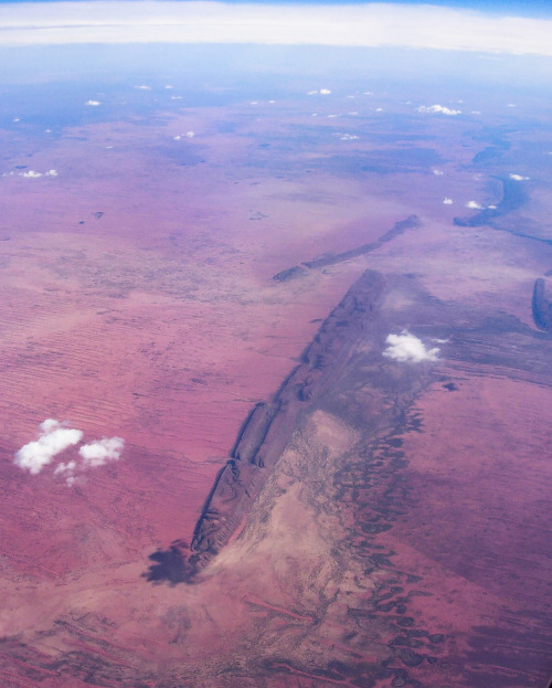 2005: Flightpath returning to the UK from Sydney took the 747-800 over some spectacular folding and 