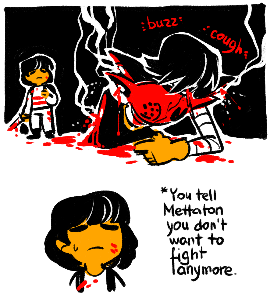 hotlegmeme:  so you said you want sad Mettaton well i went and made myself sad hahhhah