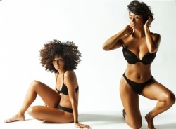 theblackestberryblog:  theblackestberryblog:  youngblackandvegan:  glory  the fuck.  They seriously remind me of me and the misses. Except I seriously need to hit the gym 