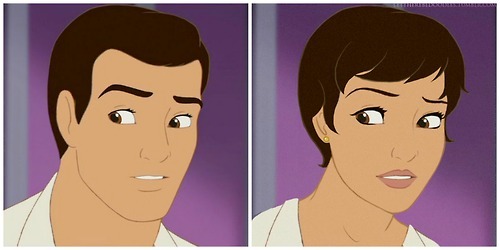 tastefullyoffensive:  Gender-bent Disney Princes