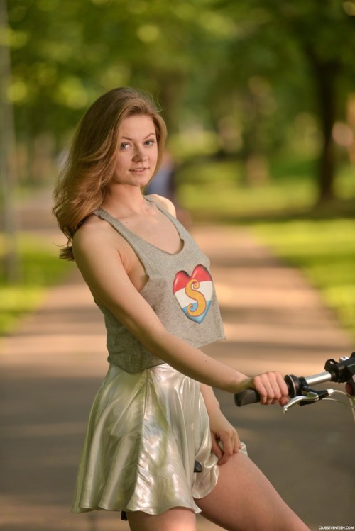 freeones: Popular cam girl and model Patricia Patritcy aka Merry Pie goes for a bike ride.  Hey, wh