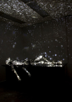 warholian:  “Milky Way -Breath 02”  - installation view - by Mihoko Ogaki  2010 / FRP, LED with dimmer, wood - 190.5 x 107 x 108 cm / 75 x 42 x 42.5 inch (with podium) http://www.mihoko-ogaki.com/