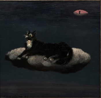 gato em uma nuvem . 1957 . cat on a cloud .