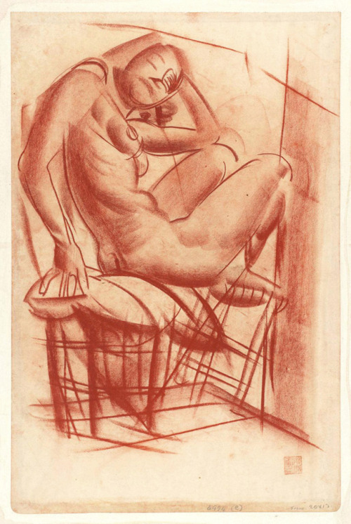 frequencebariole: Alexandre Jacovleff (Alexandre Yevgenievich Iacovleff) - drawing - nude