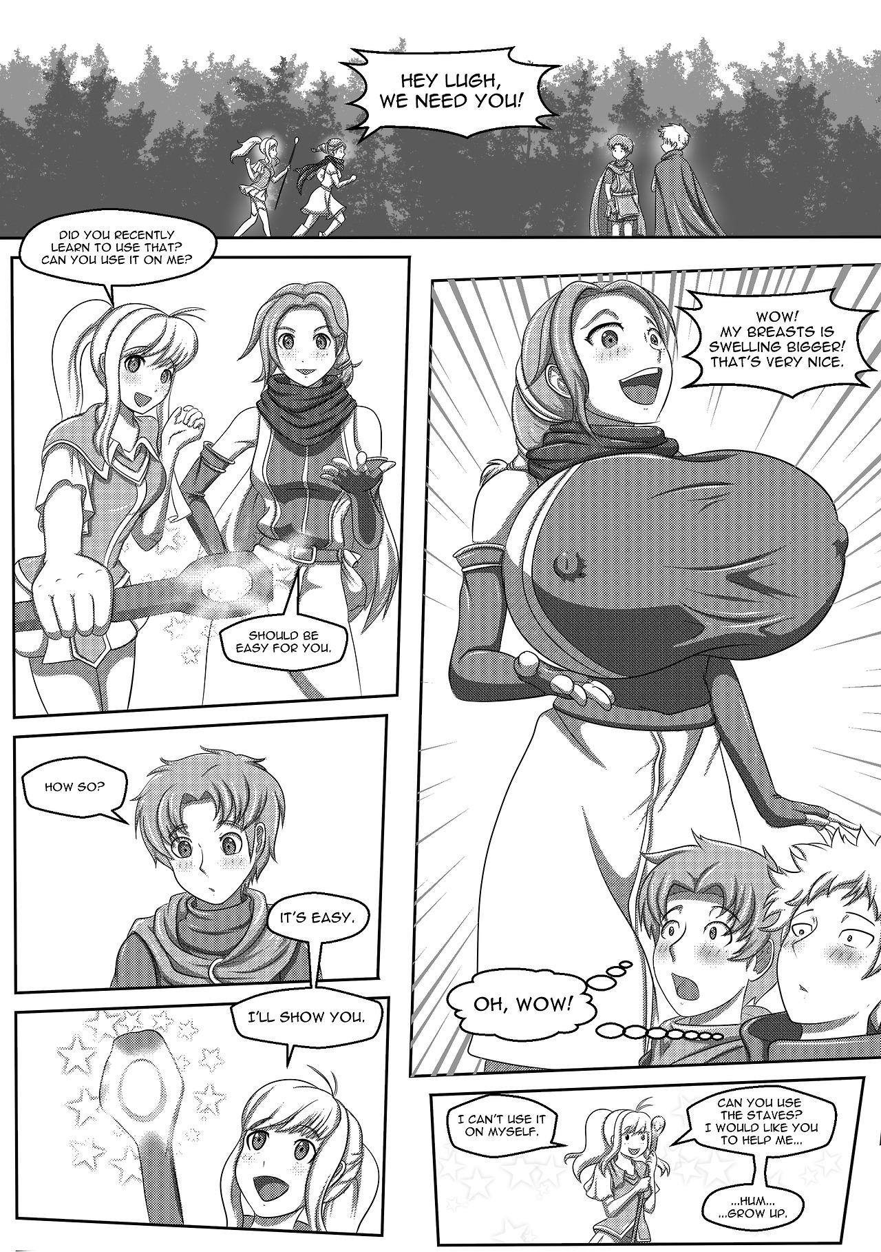 escapefromexpansion: commission and story : Merrow  The Binding Boobs (page1) 