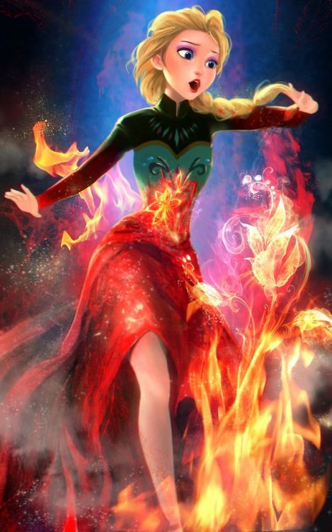 youngjusticer:  “Let it burn.” Queen of the Flame, by Rika Chan. 