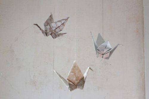 cabbagerose: DIY: Giant Origami Cranes ring in the new year with a beautiful origami crane which rep