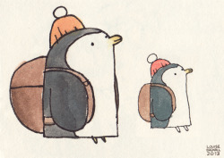 elbooga:  Penguin Doppelgänger. From two different pages in my sketchbook. 