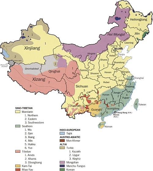 Russia and central asia map