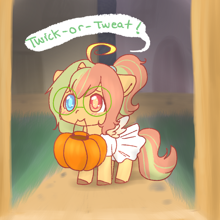 askscribblesstyal:  A filly baby Scribbles approached to your door! She is dressed
