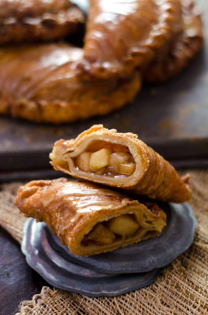 sweetoothgirl: Maple Brown Butter Glazed Fried Apple Pies