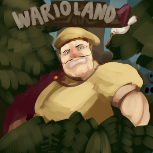 Here’s the wario land 4 cover I drew for the living with wario painting i did. Figured I should post