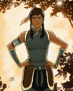 wrrprimary:as-warm-as-choco:Illustration by  Ian B. Graham (Director on The Legend of Korra &amp; storyboarder on both AVATAR series) ! Τόσο… όμορφη…“As some of you know I work on Korra, but as a Director I never get time to do paintings