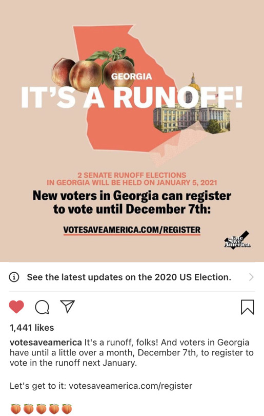 eddiediaz-buckley:marvelsmostwanted:This is the biggest news to come out of the 2020 election so far!!!!**Two Senate runoff elections in Georgia means WE CAN STILL TAKE BACK THE SENATE!**WE CAN THE SENATE RIGHT OUT OF MITCH MCCONNELL’S DISTURBINGLY