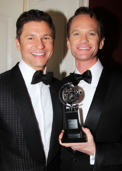 nph-burtka:  David Burtka &amp; Neil Patrick Harris @Tony Awards 2014