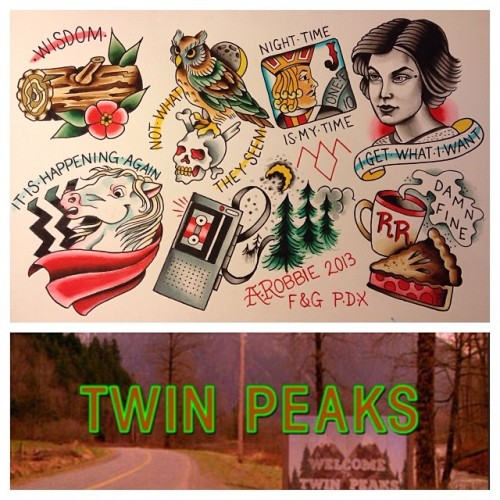 alanatattoos:  Twin Peaks tattoo flash by adult photos