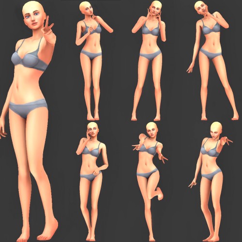 acha-sims:Acha female poses #312 single poses +all in onePlease use Andrew’s pose payer and Te