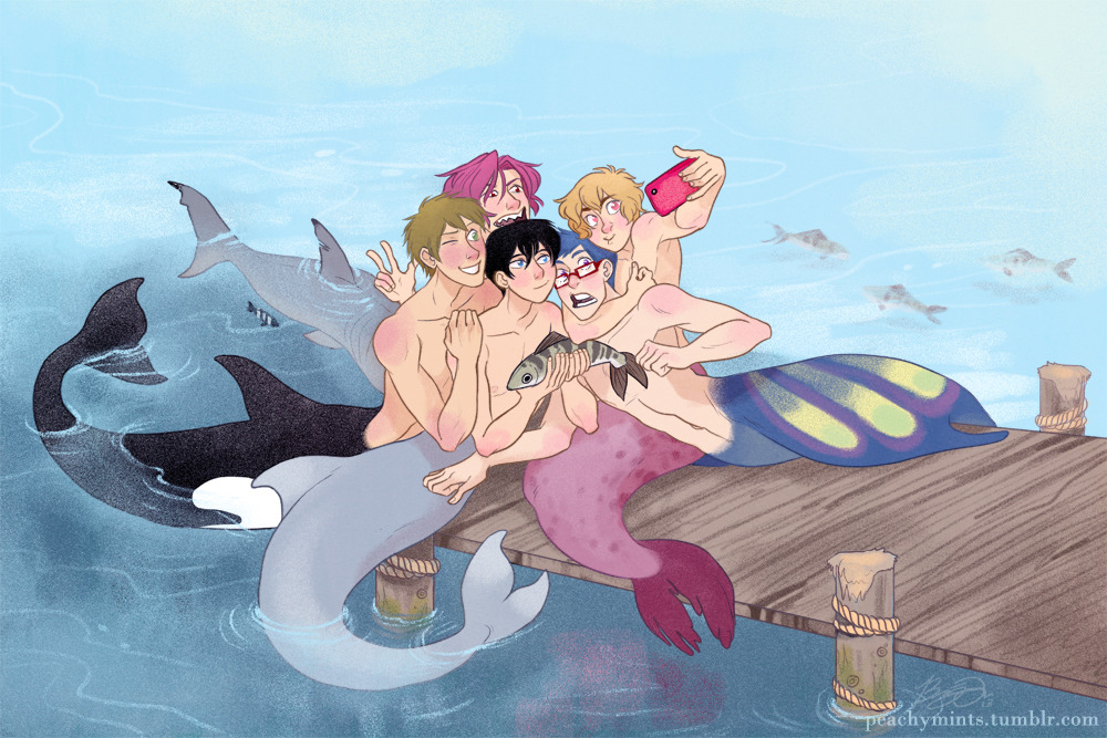 peachymints:  Before 2014 starts, I am grateful to 2013 for the anime and mermen
