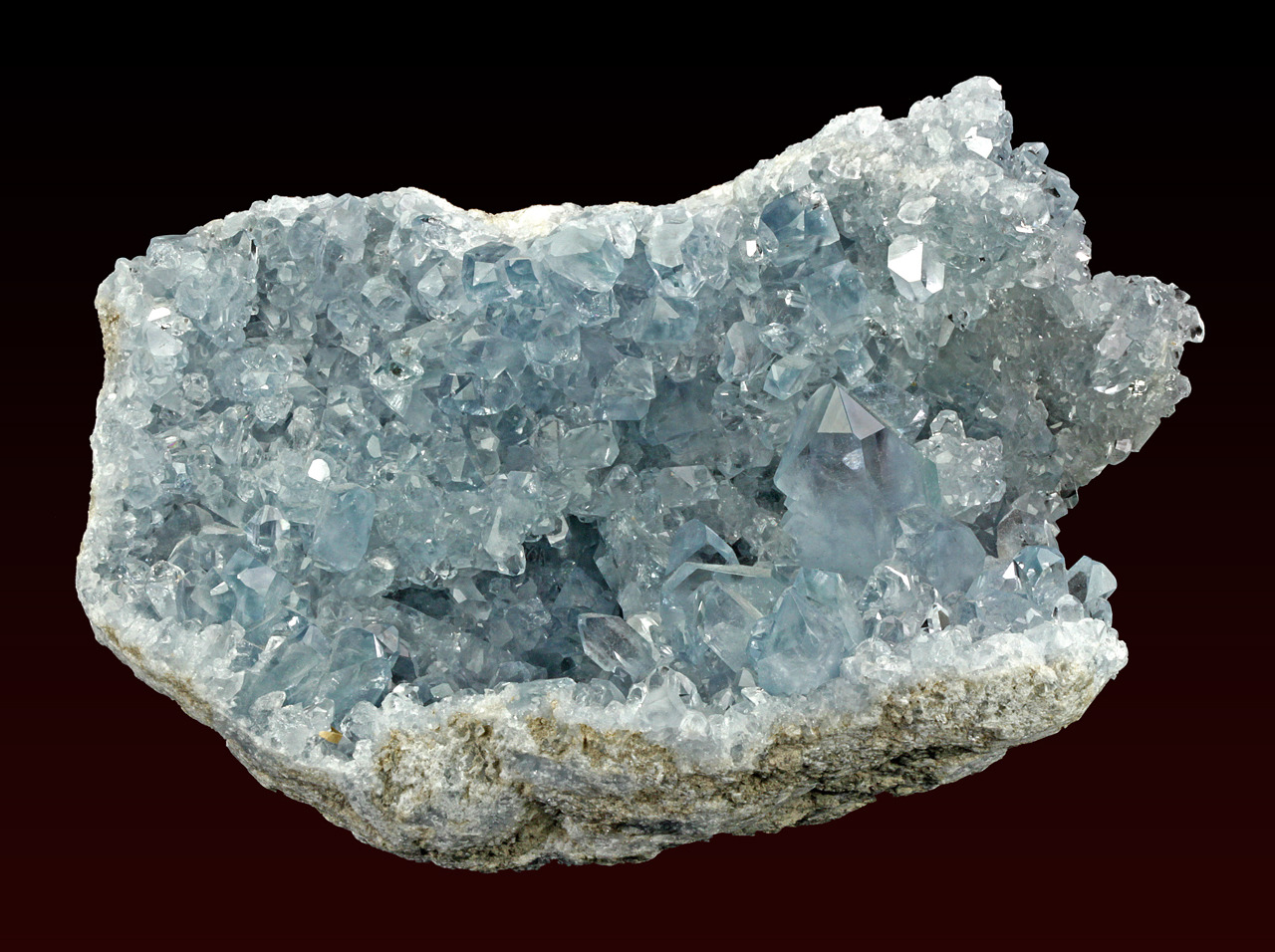 fuckyeahmineralogy:  Celestine geode; Sakoany deposit, Mahajanga Province, Madagascar