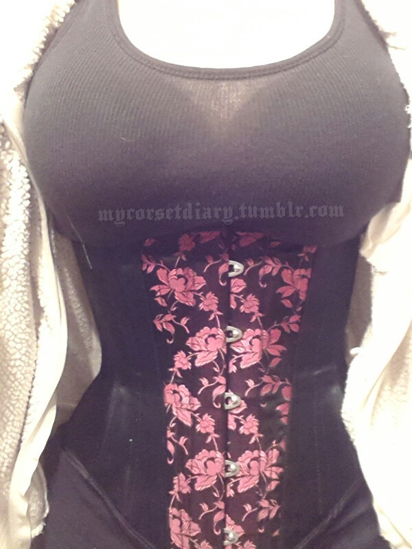 mycorsetdiary:  Day 8 of seasoning this one.  Is that a corset under a hoodie?  Love