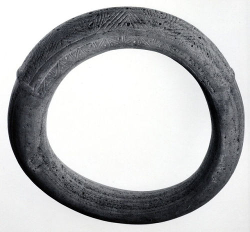 Taíno ornamental [?] stone yoke (1200s – 1400s,Dominican Republic).  It is 38cm long.