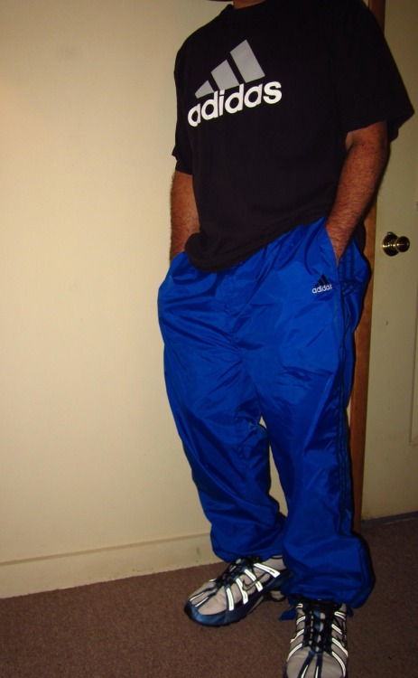 A pair of blue Adidas pants & Nike Shox Turbos I previously had in my collection! -NylonSportswe