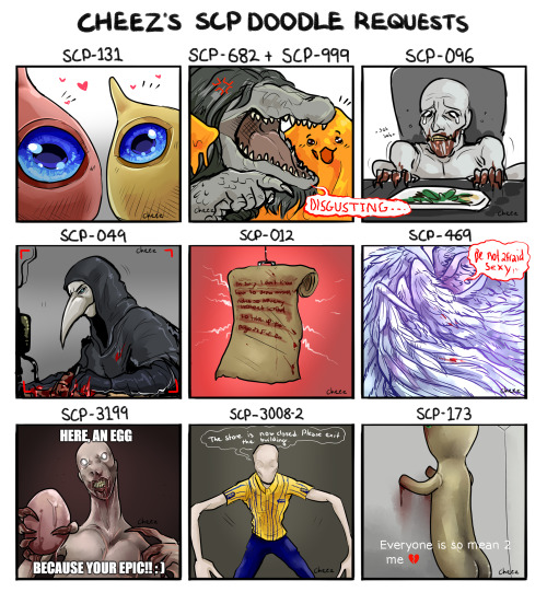 Some rushed SCP doodle requests from my Youtubez! :]