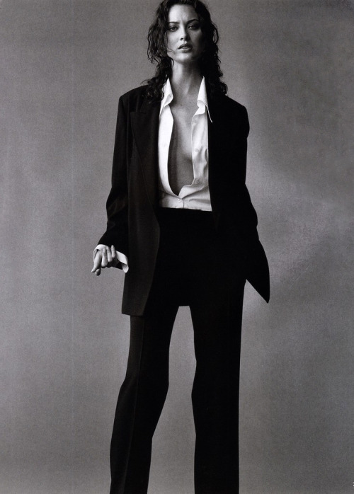 puppetwithapistol: Shalom Harlow in “Linear Equation” by Tom Munro for Vogue UK, Se