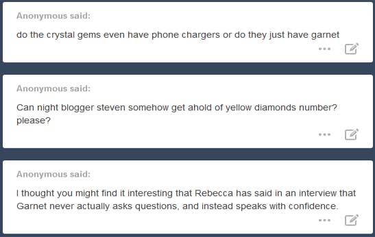 Anon answers under the cut. If you’ve sent me an anonymous question in the last