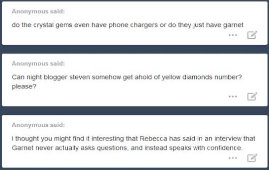 Anon answers under the cut. If you’ve sent me an anonymous question in the last few days, look here for the answer! Also, remember the FAQ!A whole bunch.I’m back and forth on this idea. I’ll think about it. Night Blogger Steven will think about