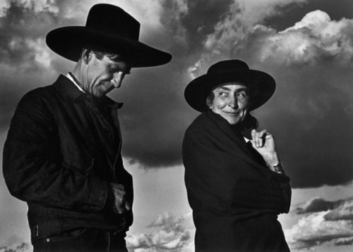 Georgia O'Keefe and Orville Cox in Canyon de Chelly, Arizona by Ansell Adams.