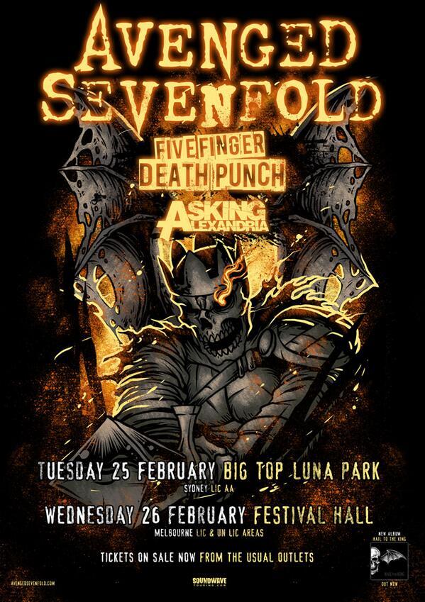 askingxalexandria:  Asking Alexandria will be joining Avenged Sevenfold and Five