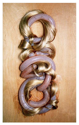 maria-aegyptiaca:“Loop my loop”Helen ChadwickHair and pig intestine