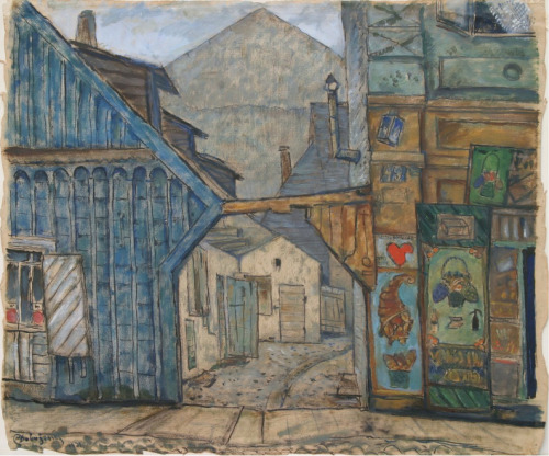 Kaunas. The Old Houses., 1931, Mstislav DobuzhinskyMedium: indianink,paper,tempera