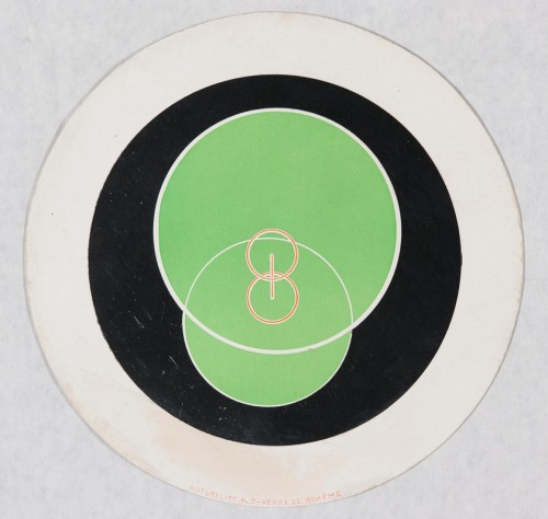 nobrashfestivity:    Marcel Duchamp  Rotorelief No. 7 – Verre de Bohême (recto) / Rotorelief No. 8 – Cerceaux – Modèle Déposé (verso)1935