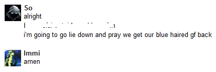 The title of this post is pretty inaccurate. There are maybe five sentences of interaction