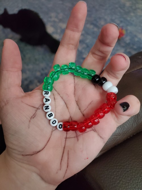 One Of My Friends Made Me A Ranboo Bracelet >w