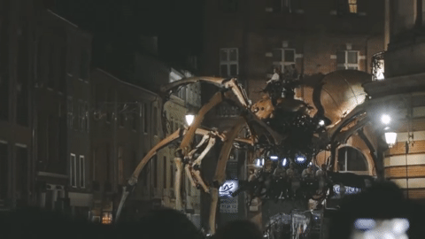 unexplained-events:La Machine’s (French street theater company based in Nantes) Giant Spider and a M