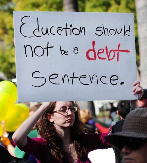 vosegus:  … education has been priced out of reach for the majority of americans or, to attend even the cheapest of schools, they and their family become crippled with debt which cannot be discharged in bankruptcy… unlike Corporate Debt (like Donald