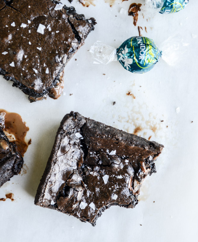 sweetoothgirl:  Olive Oil and Sea Salt Truffle Brownies  