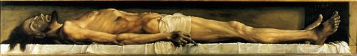 The Body of the Dead Christ in the Tomb.1521-22.Oil on Wood.30.5 x 200 cm.Kunstmuseum, Öffentliche K