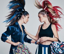 vogue:  It’s the season for the bold and the brilliant.See Gigi Hadid and Lily Aldridge in the best sporty looks for spring.Photographed by Patrick Demarchelier, Vogue, April 2016							